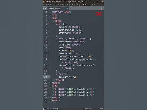 Text Slideshow | HTML CSS - YouTube