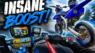 BIG BOOST on a 450cc SINGLE CYLINDER DIRTBIKE!!!