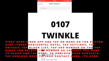 HOW TO BLOCK OR UNBLOCK CONTACTS IN VIBER APP (IOS)