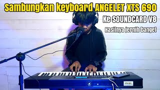 cara hubungkan keyboard Angelet xts 690 ke soundcard v8