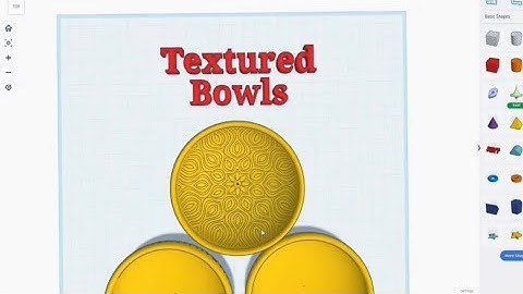 TinkerCAD Tips! Sketch Revolve and Textured Bowls.    #tinkercad #caddesign #3dprintable #3dprinting