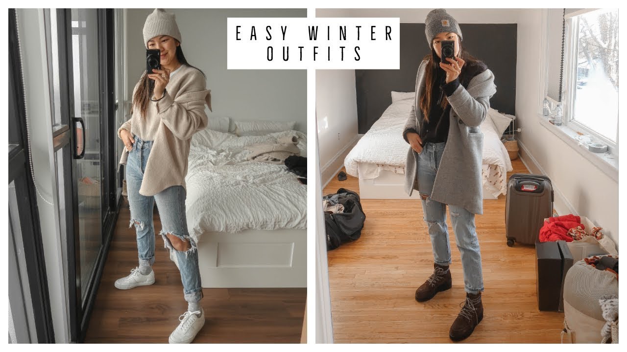 EASY AND WARM WINTER OUTFITS  WHAT I WORE THIS WEEK 
