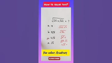 How to solve nested square root problem? #maths #nestedsquareroot #mathstricks #learnmath #choice