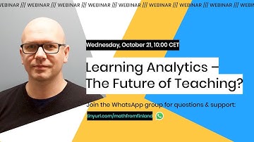 Webinar: Learning Analytics – The Future of Teaching?