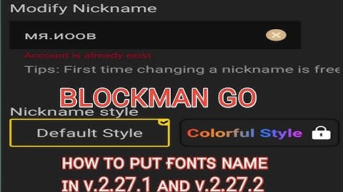 How to put fonts name in V.2.27.1(Blockman go)