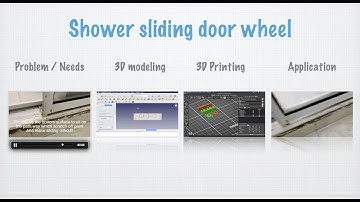 3D model shower screen door support wheel with FreeCAD and print with Prusa printer