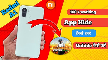 How to hide apps in redmi a1 /redmi a1 me app hide kaise kare/mi a1 app hide setting