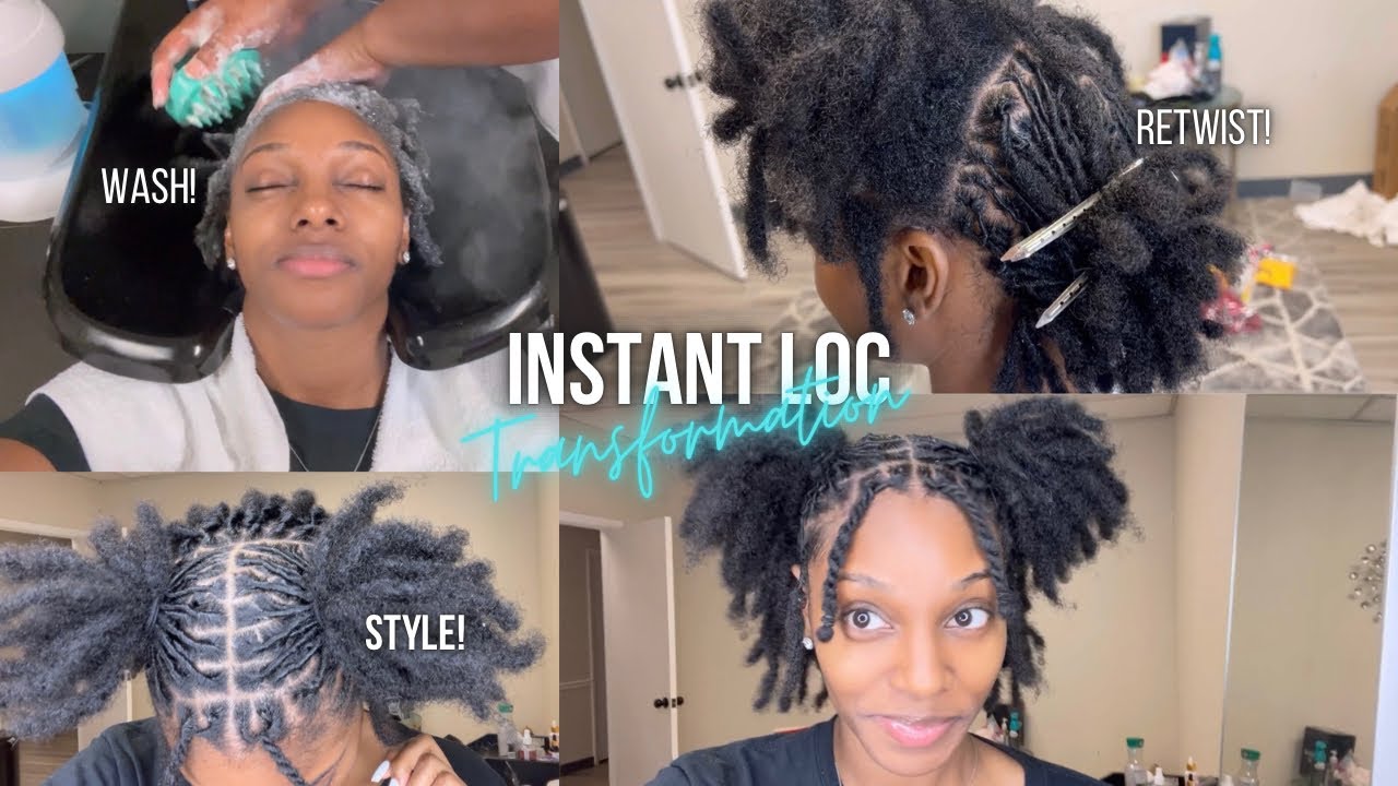 MY INSTANT LOC TRANSFORMATION!! | 4 MONTHS OF NEW GROWTH?! - YouTube