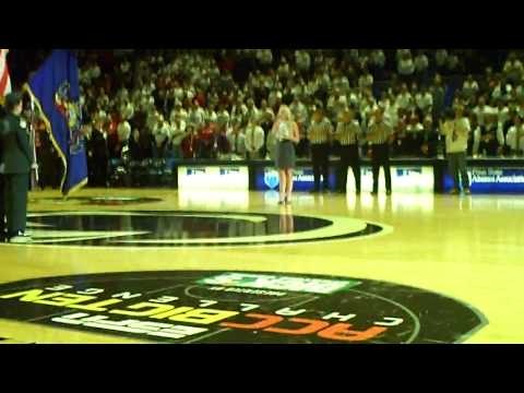 Kellie Lynne-Singing The National Anthem for Penn ...