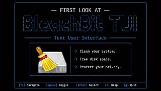 BleachBit TUI ⌨️: First Look