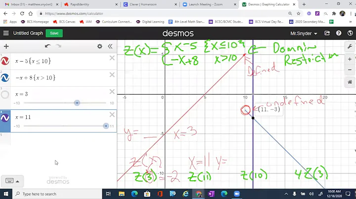 Desmos to graph Piecewise Functions and Evaluate with Function Notation