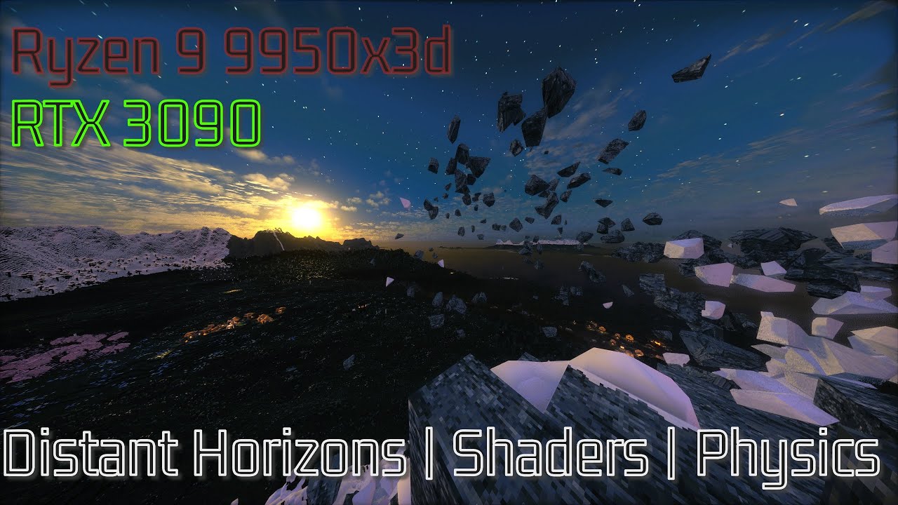 Ryzen 9 9950X3D vs Minecraft | Distant Horizons, Shaders, Physics