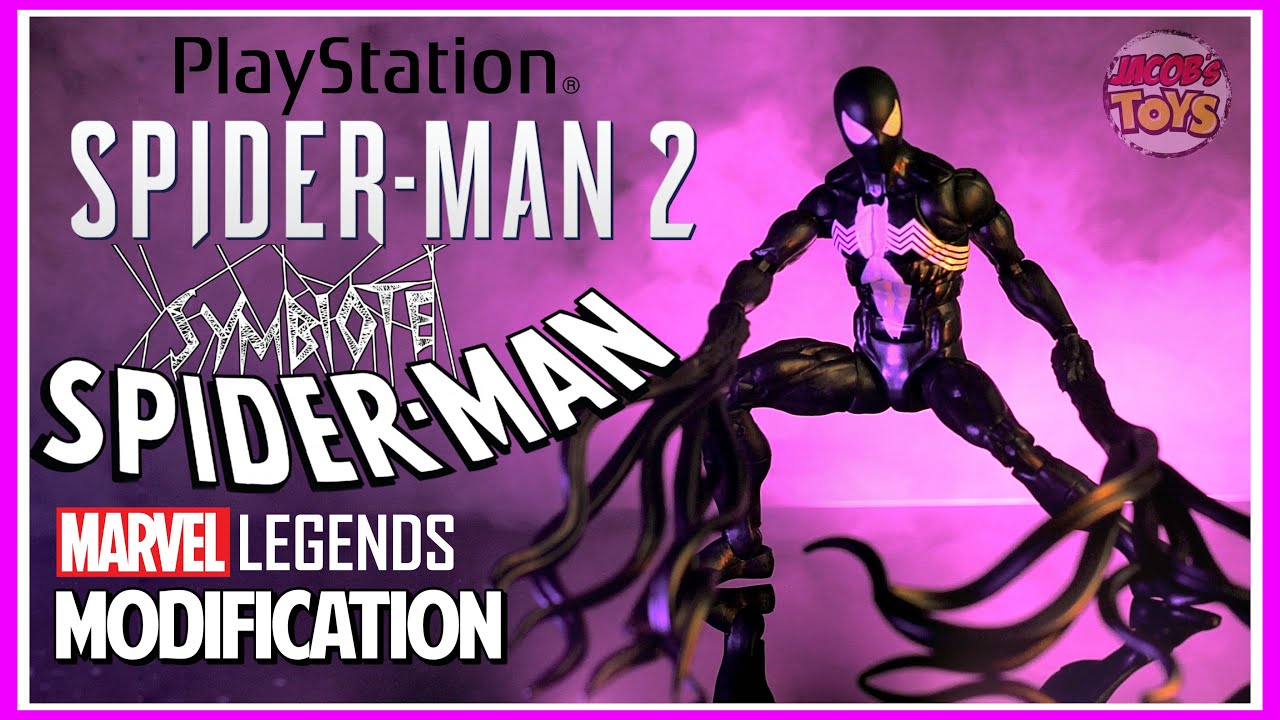 PS5 Symbiote SPIDER-MAN | Custom Action Figure | Marvel Legends