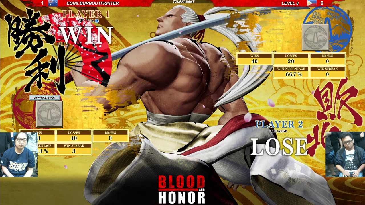 Blood and Honor SamSho 7 EQNX.BurnoutFighter vs Level 8