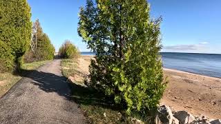 Great Lake Michigan Beach ⛱  boardwalk & naturesounds in beautiful sun shine