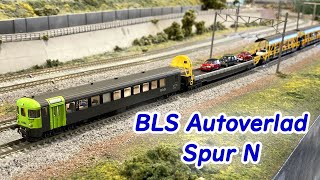HOBBYTRAIN BLS "Autoverlad" mit E-Lok Ae4/4 , Modellbahn Spur N/ N Scale/ Échelle N / Nゲージ