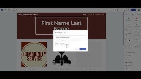 Publishing and Sharing Your Google Site