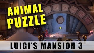 Luigi's Mansion 3 10F animal signs puzzle - Floor 10 Tomb Suites crocodile animal icons room screenshot 1