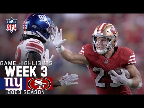 poster for New York Giants vs. San Francisco 49ers | 2023 Week 3 Game Highlights