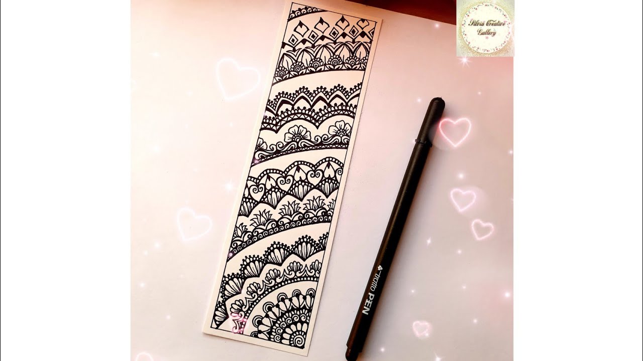 How to draw easy mandala bookmark Step by step easy mandala drawing