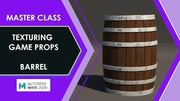 Autodesk Maya - Game Props Texturing - Barrel - UV Mapping