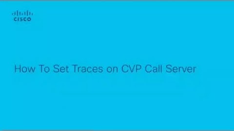 How To Set Traces on CVP Call Server #cisco #cvp #technology #ciscotech #cisconetworks