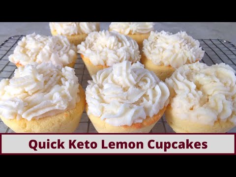 Simple And Quick Keto Lemon Cupcakes With Lemon Buttercream Frosting (Nut Free And Gluten Free)