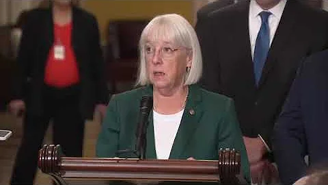 Senator Murray gives remarks on supplemental funding during a press conference