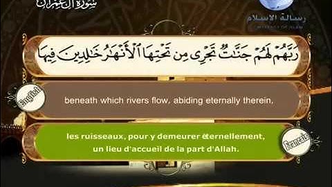 آخر مقطع من سورة آل عمران الآيات ١٩٥-١٩٦-١٩٧-١٩٨-١٩٩-٢٠٠.