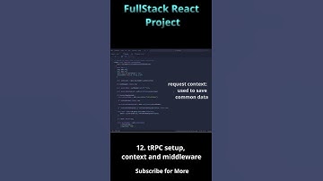 12. tRPC setup, context and middleware | Meetup Project #coding #fullstackreact #webdevlopment