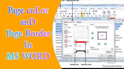 How to change Page color,Page border in MS WORD|WORD Tutorial 4 Beginners|Part 9|Educate and Lead|