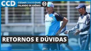 Retornos e novas dúvidas do técnico Renato no Grêmio
