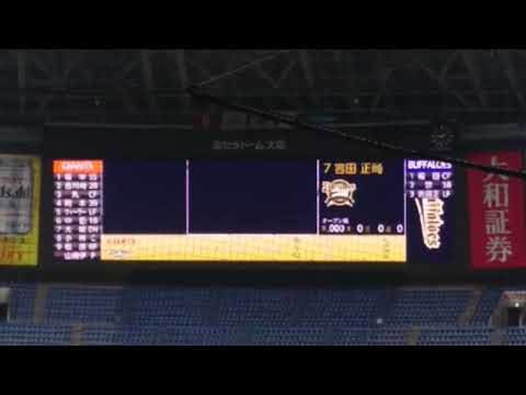 プロ野球オープン戦「バファローズ×ジャイアンツ」、両チームのスタメン発表です。(2022年3月12日、京セラドーム大阪)
