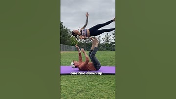 Acro with a stranger! Check my bio to learn beginner acroyoga!