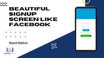 React Native beautiful Sign up Facebook | Sign Up screen like Facebook | Login Screen react native