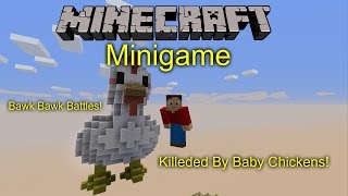 Minecraft Minigame - Bawk Bawk Battles - Killeded By Baby Chickens!
