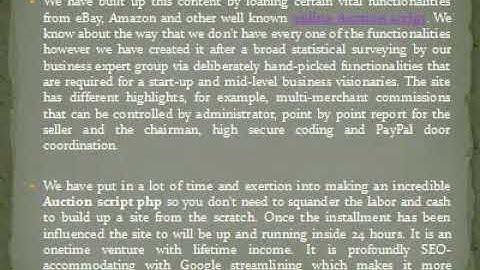Online Auction Script, Auction Script php
