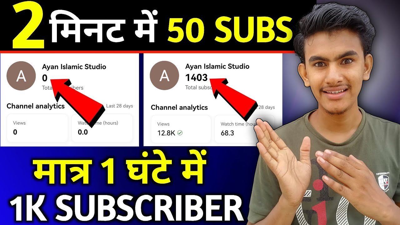1K Subs 1 घंटे में 😱 Subscriber Kaise Badhaye Free Mein | How To Increase Subscribers On YouTube