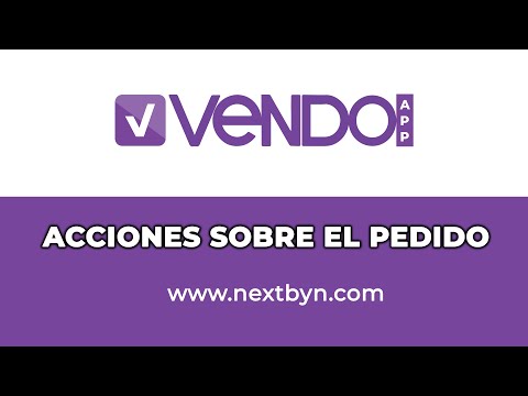 Vendo - Acciones sobre el Pedido