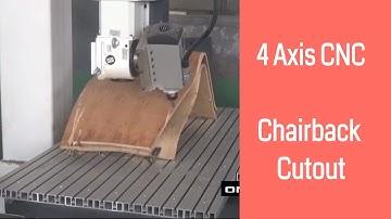 Chairback Cutting Through by OMNI 4 Axis CNC Router