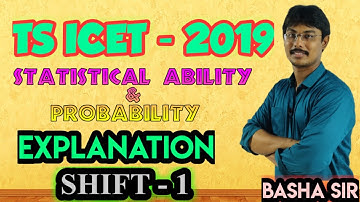 TS ICET 2019 STATISTICAL ABILITY PROBLEMS SOLVING PREVIOUS PAPERS EXPLANATION IN TELUGU BASHA SIR