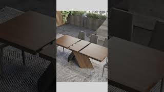 Extendable Walnut Dining Table Modern Farmhouse Rectangle 6-8 Seater Pedestal #shorts
