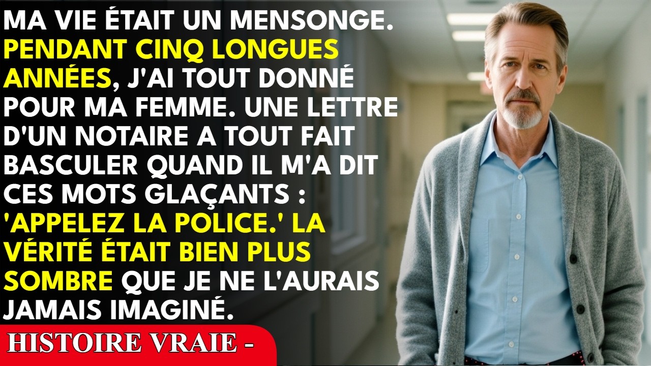 Je suis resté cinq ans chez moi, à laver, nourrir et veiller sur ma femme, incapable de parler ou de bouger après un AVC. Je lui ai tout sacrifié, ma retraite, mes amis, mon temps. Un jour, un...