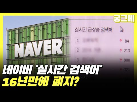 궁그메 네이버 실검 폐지 이유는 누리꾼들의 반응은 