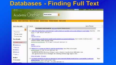 Library 411 - Databases and eJournals