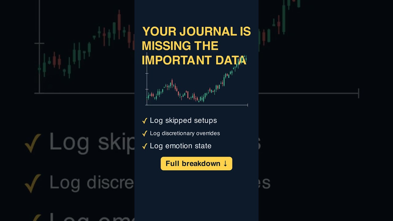 Thumbnail for Your Journal Is Missing The Important Data #shorts