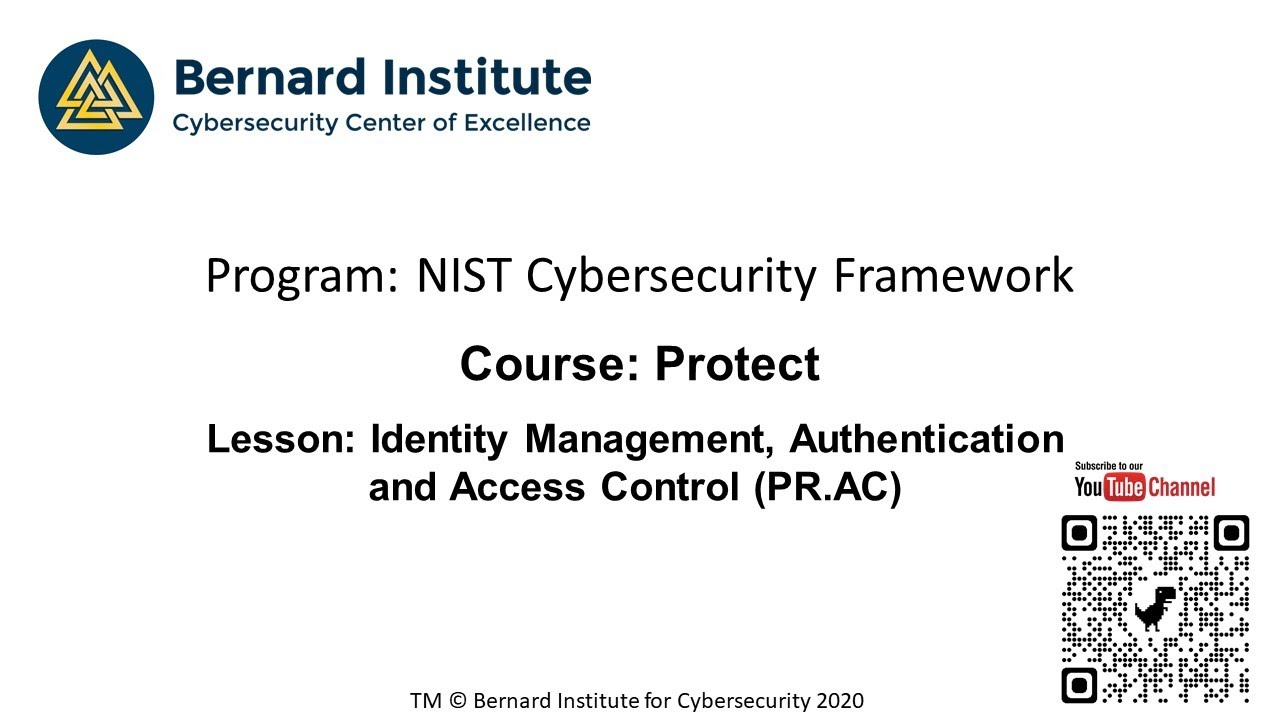  New  NIST CSF PR AC Lesson 7 Access Control