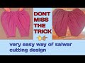 Trending salwar cutting tips and tricks  latest salwar cutting for beginners  dhoti salwar salwar