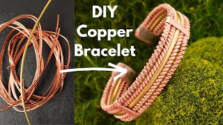 Transform Copper Wire into a Stunning Bracelet 🌿 DIY Jewelry Tutorial