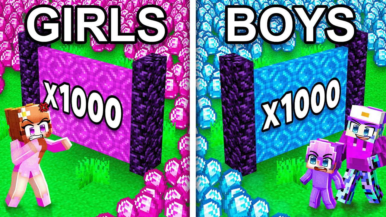 BOYS vs GIRLS Multiplicator in Minecraft...